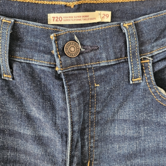 Levi's Women's Super Skinny High Rise Jeans Blue Medium 29 - Picture 4 of 10